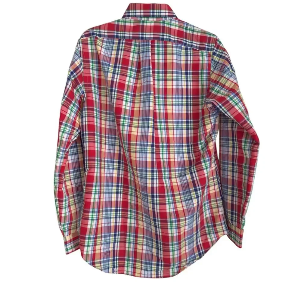 Polo Ralph Lauren Performance Oxford Shirt, Mens S, Red Plaid | NEW $138